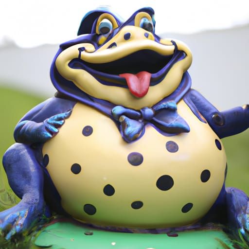 Pop Art Fat Toad Statue by Lichtenstein