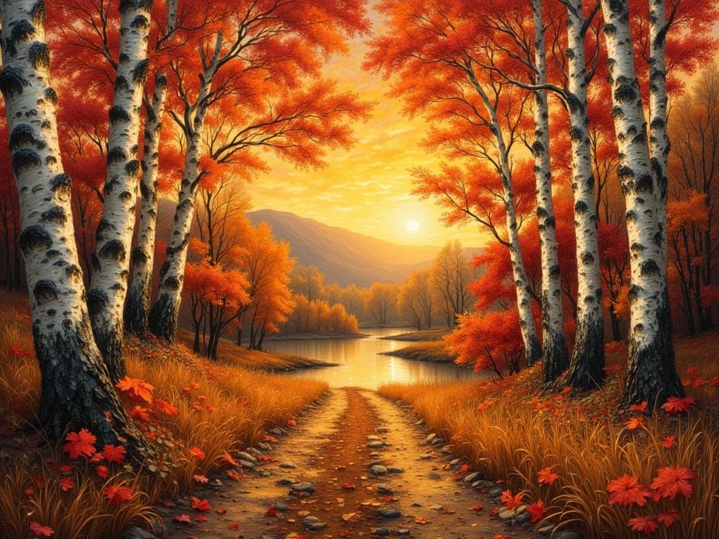 Peaceful Autumn Pathway