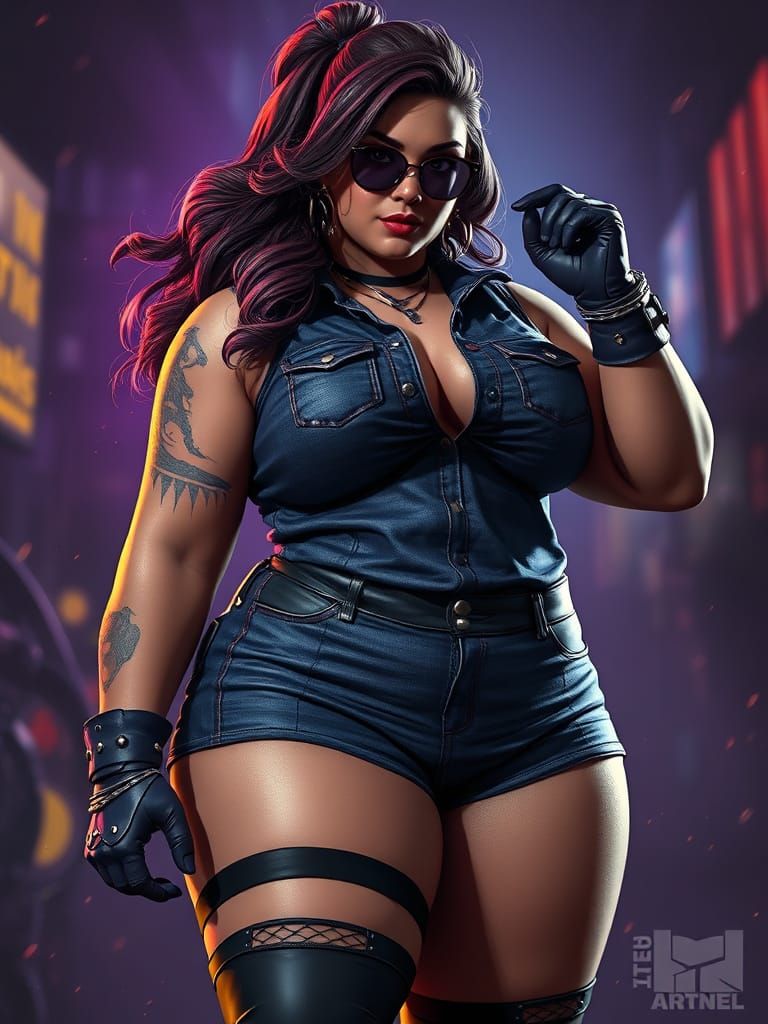 Plus Size Curvy Superheroine: The Bouncer in Dark Fantasy