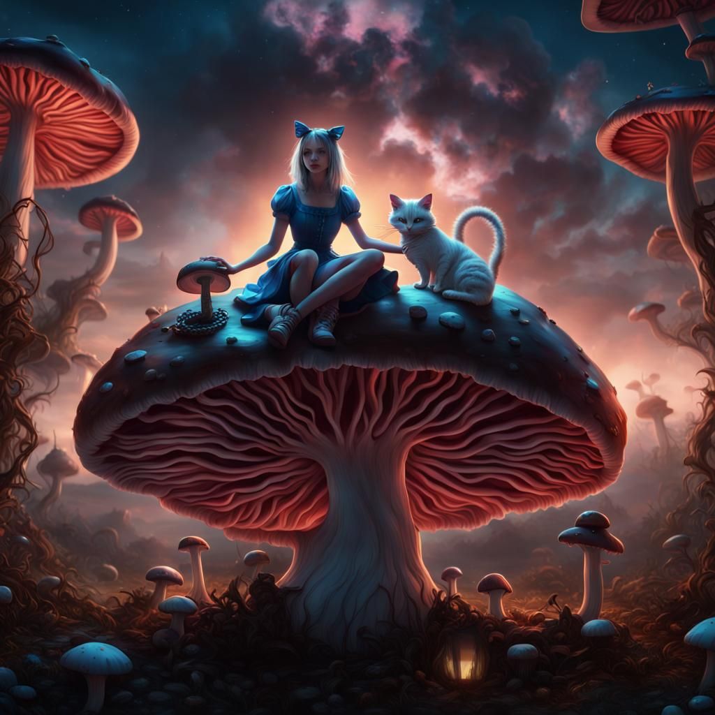 Alice in Chains, a Fantastical Wonderland Matte Painting