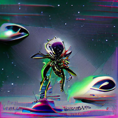 Lost Alien Drifting Through Deep Space