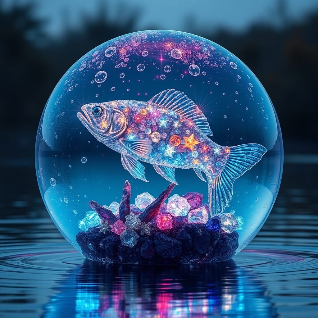 Crystal Orb Reveals Underwater Scene