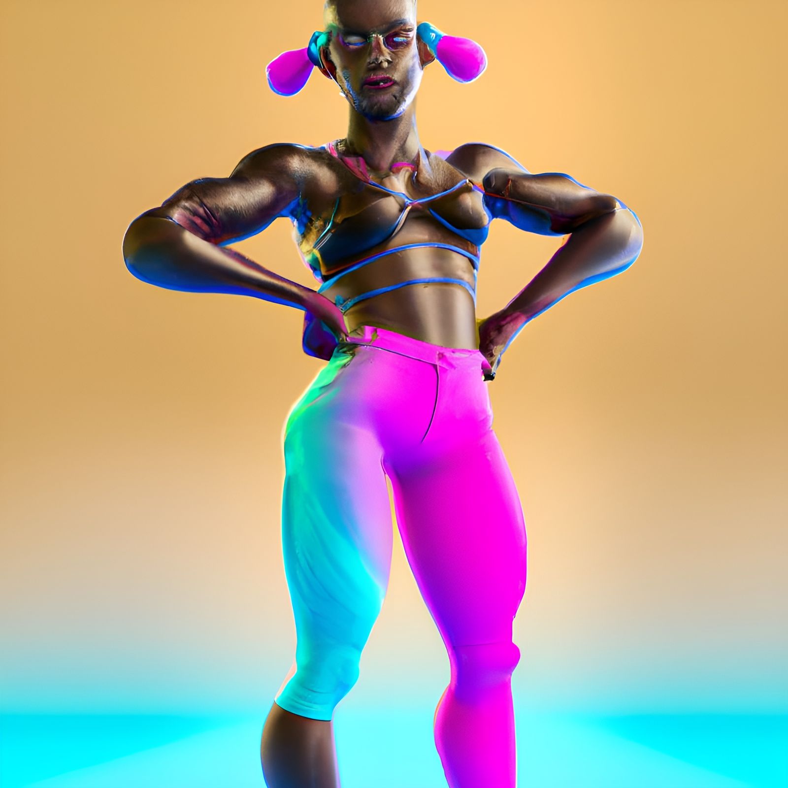 Futuristic Afropunk Portrait in Detailed 8K Resolution