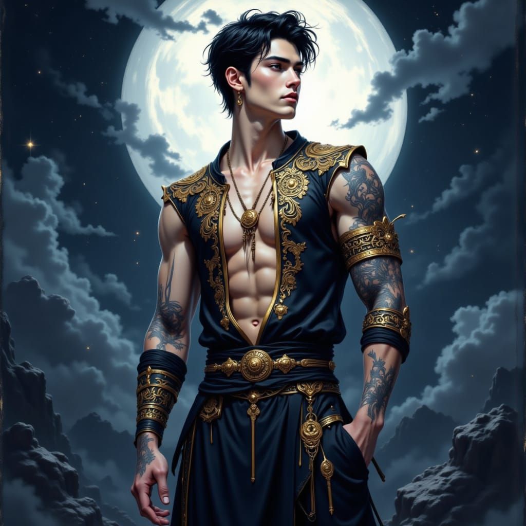 Attractive Man in Donghua Style Outfit