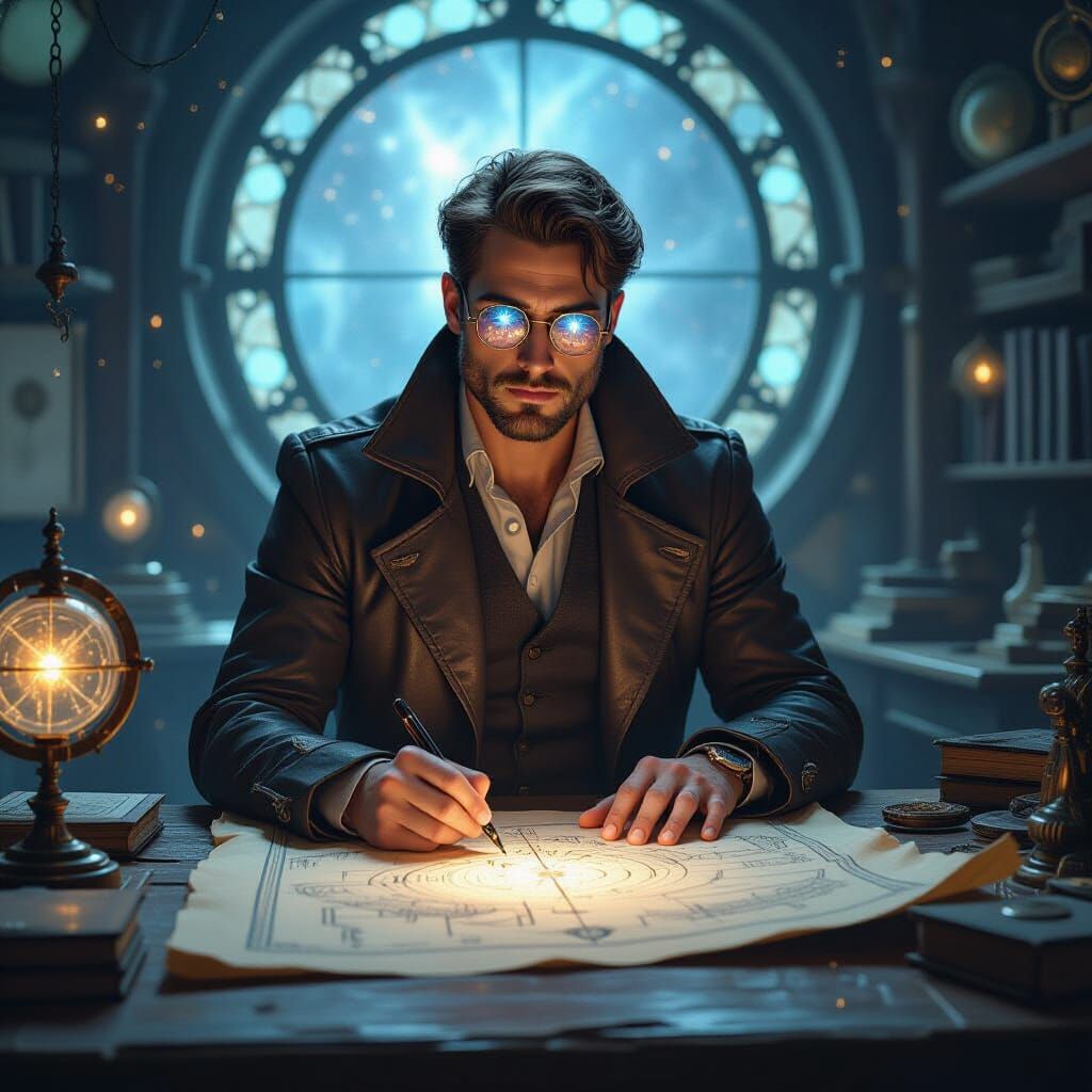 Celestial Cartographer Charts the Cosmos in Art Nouveau Styl...