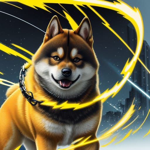 Cyberpunk-Style Canibolt in Dynamic Golden Hour Lighting