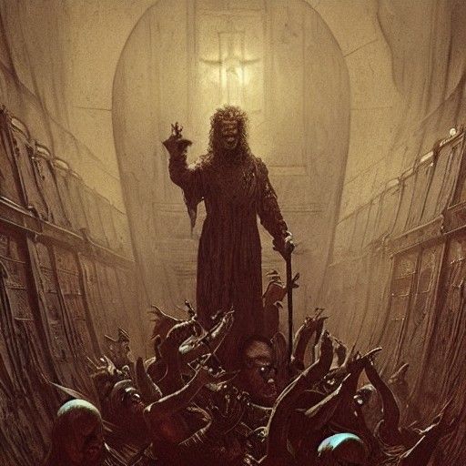 Monty Python Horror in Doré and Rutkowski Style