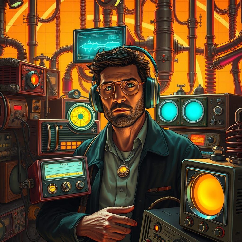 Surreal Retro-Futurist Envisions Futuristic World