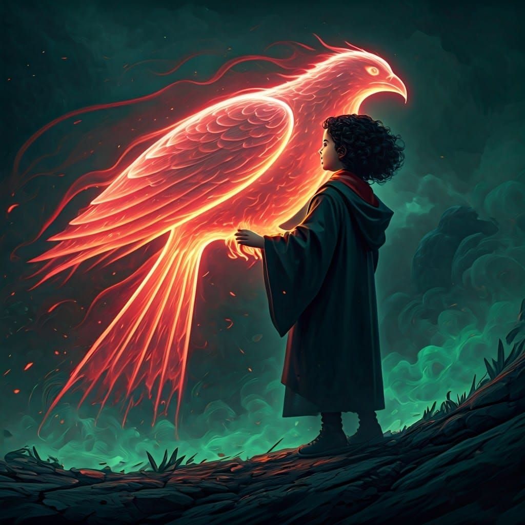 Palestinian Girl Summons Sunbird Patronus with Runes