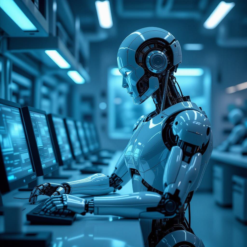 AI Robot Replaces Itself with Old Machinery in Hyperrealist ...