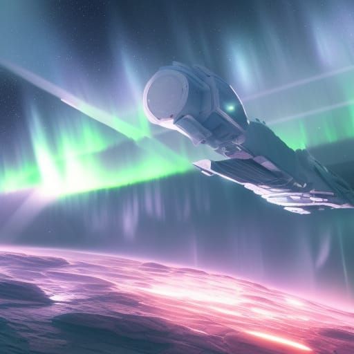 Spectacular Aurora in Deep Space Concept Art
