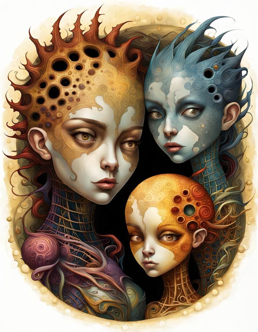 Psychedelic Ghost Rider in Fractal Galaxy Art