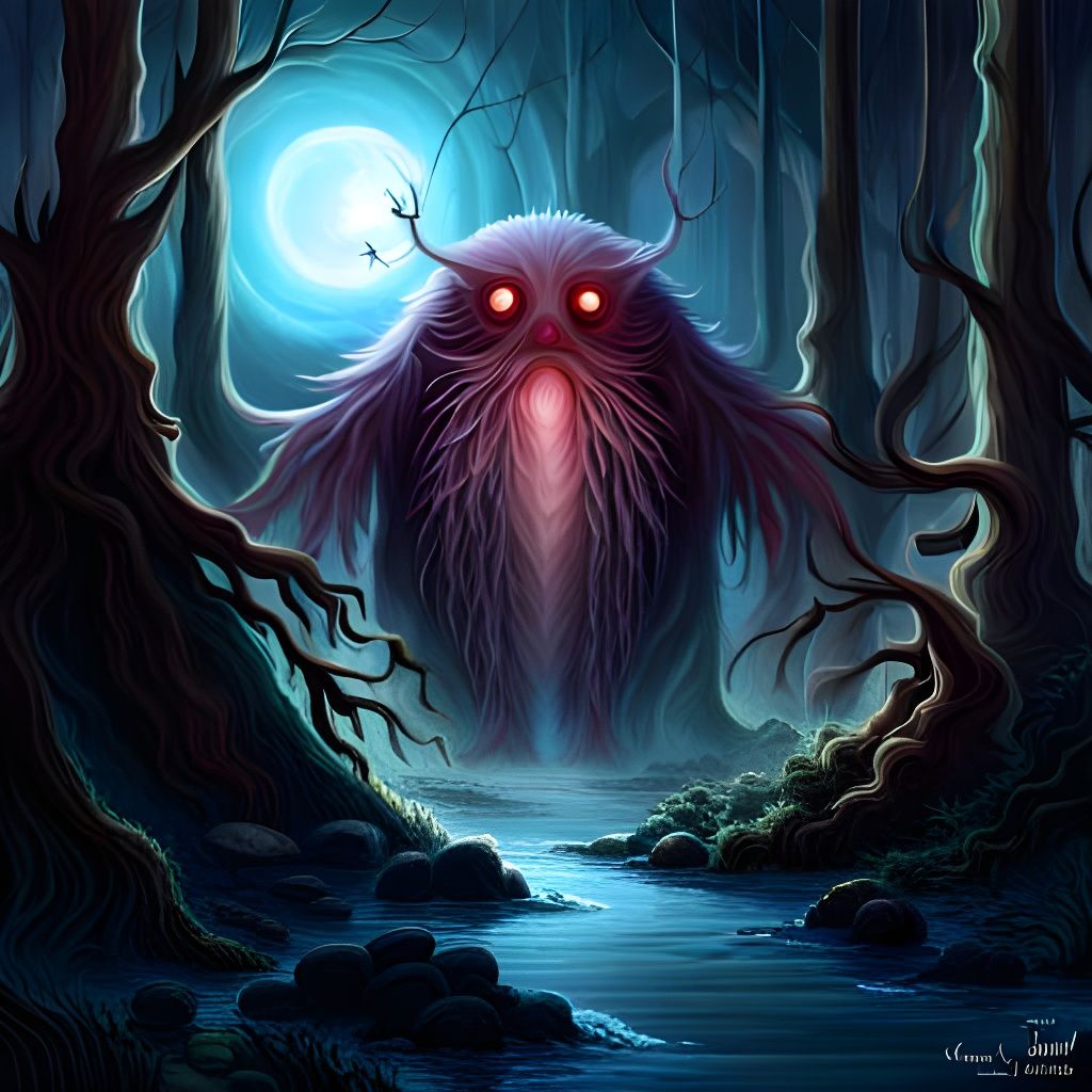 Bioluminescent Spectral Dawn: Hyperdetailed Eerie Art