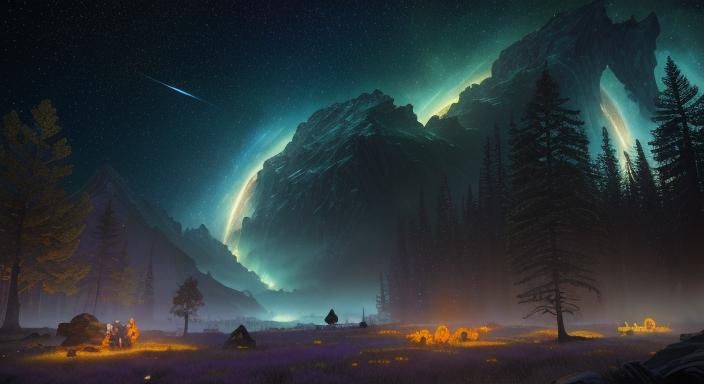 Cosmic Astral Dreamscape in Game Cinematic Style