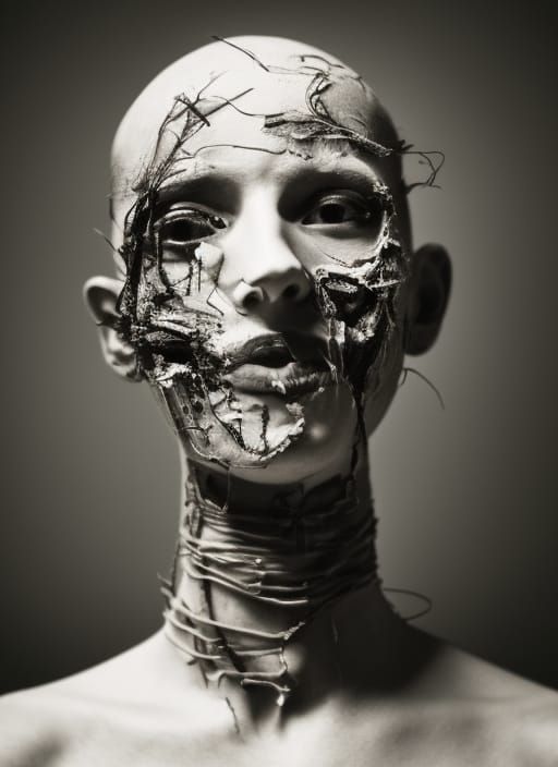 Depressed Man Smoking: A Watercolor Impression