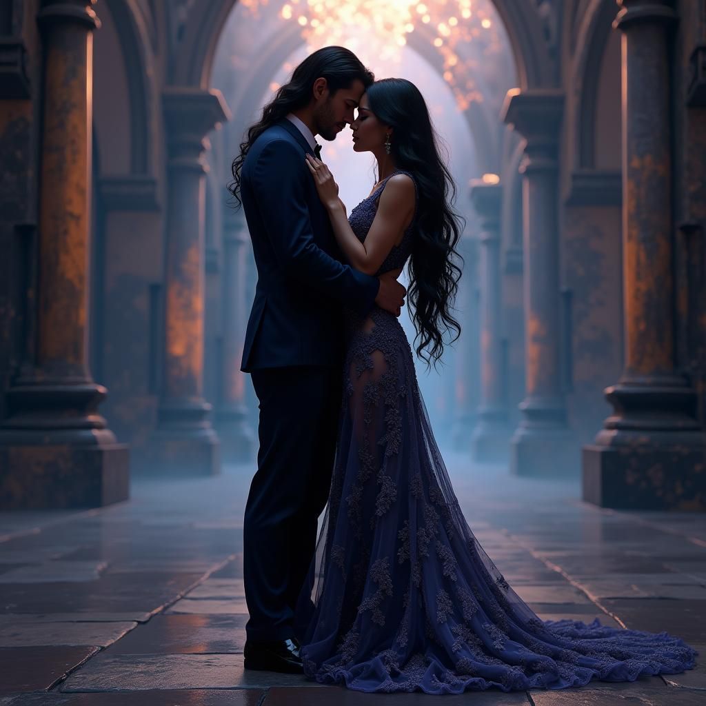 Romantic Billionaire Couple in Mystical Setting