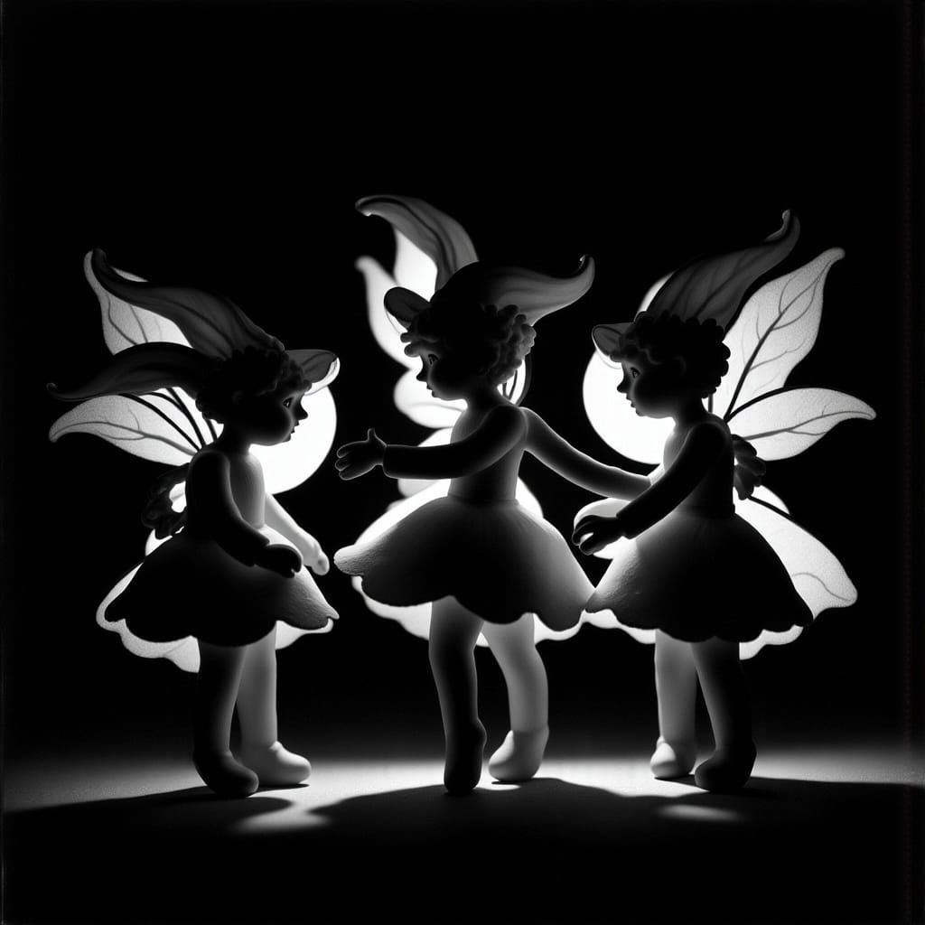 Christmas Elves in Chiaroscuro Style