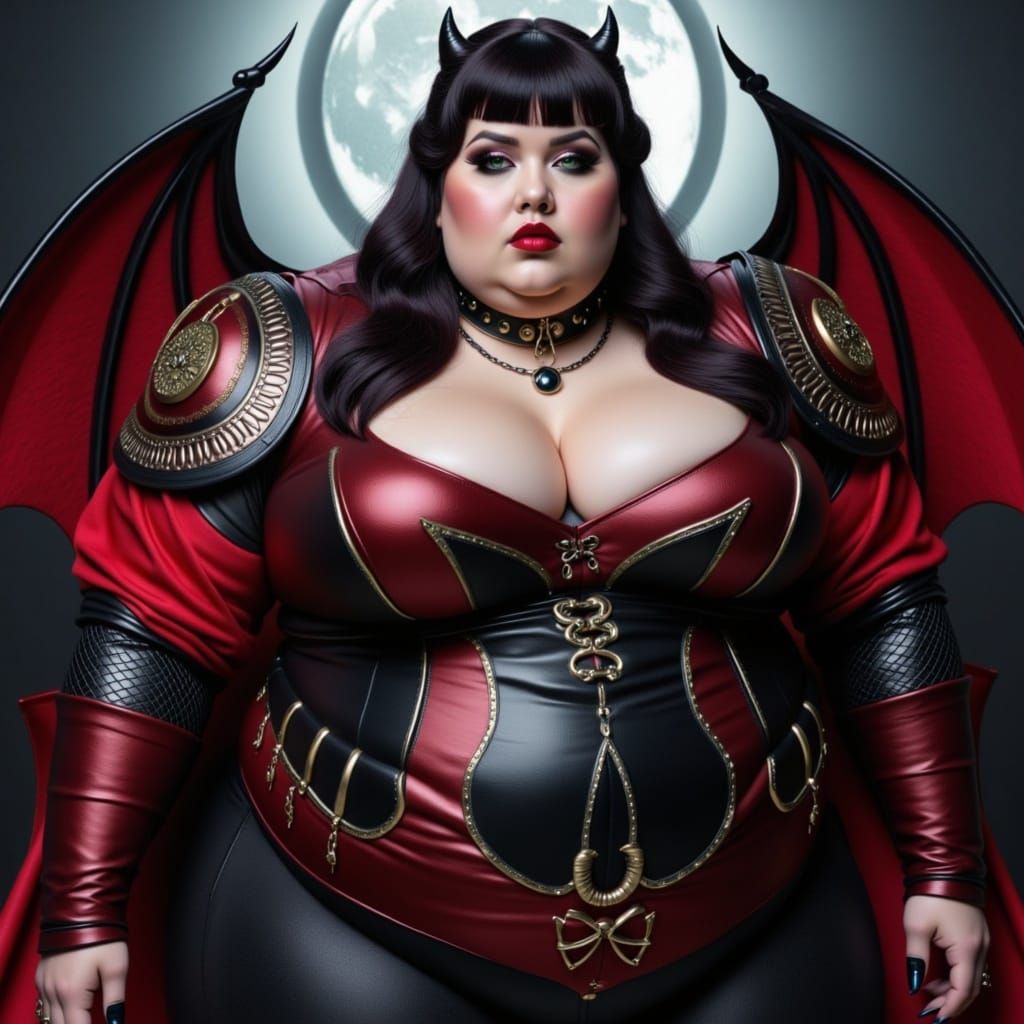 Gothic Goddess in Moonlit Armor