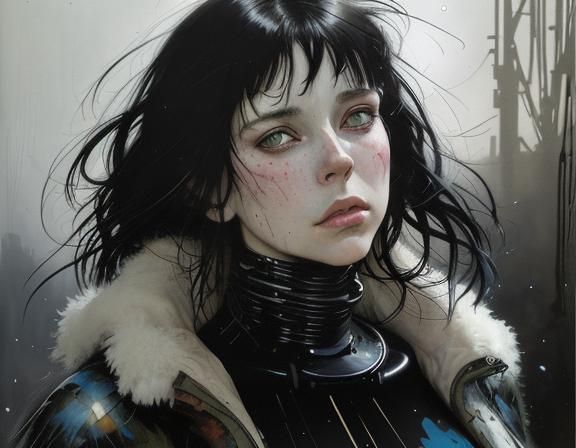 Colorful Portrait Inspired by Klimt and Golden Age Illustrat...