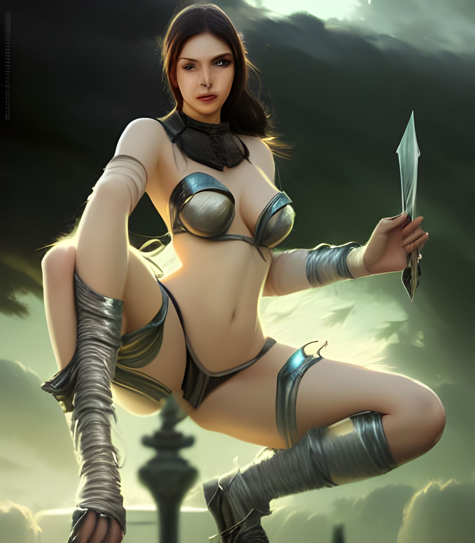 Fantasy Woman Warrior Digital Art in 8K
