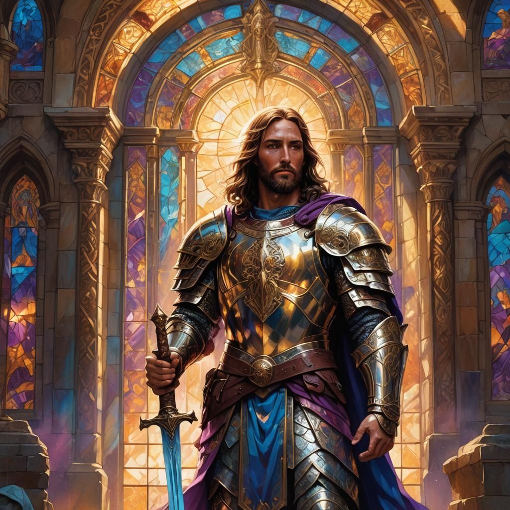Jesus as Armored Warrior in Ancient City