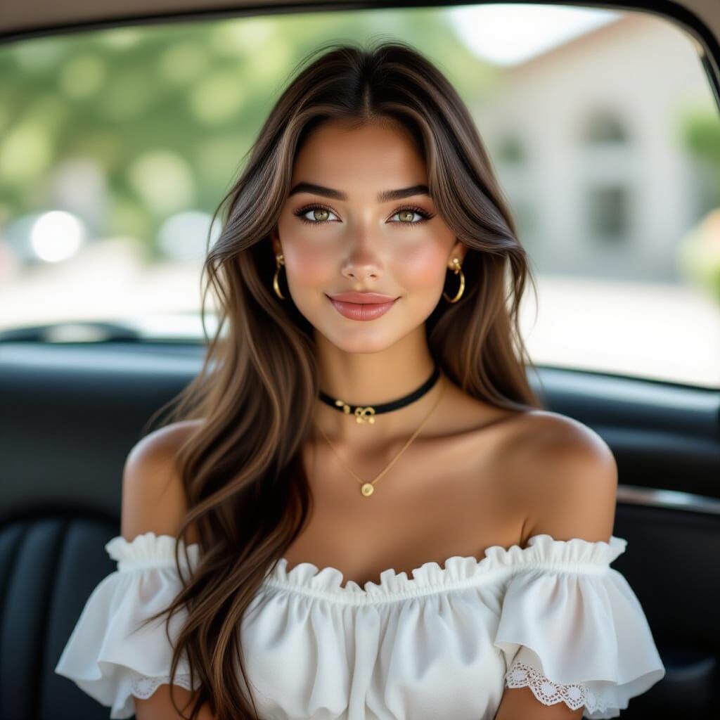 Elegant Woman in Art Nouveau Style