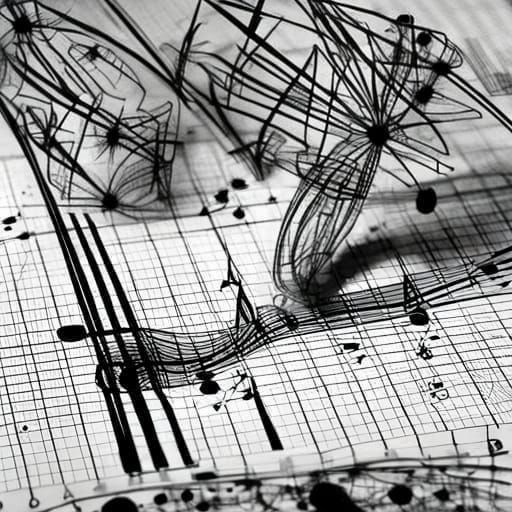 Abstract Graphic Score Inspired by Experimental Music