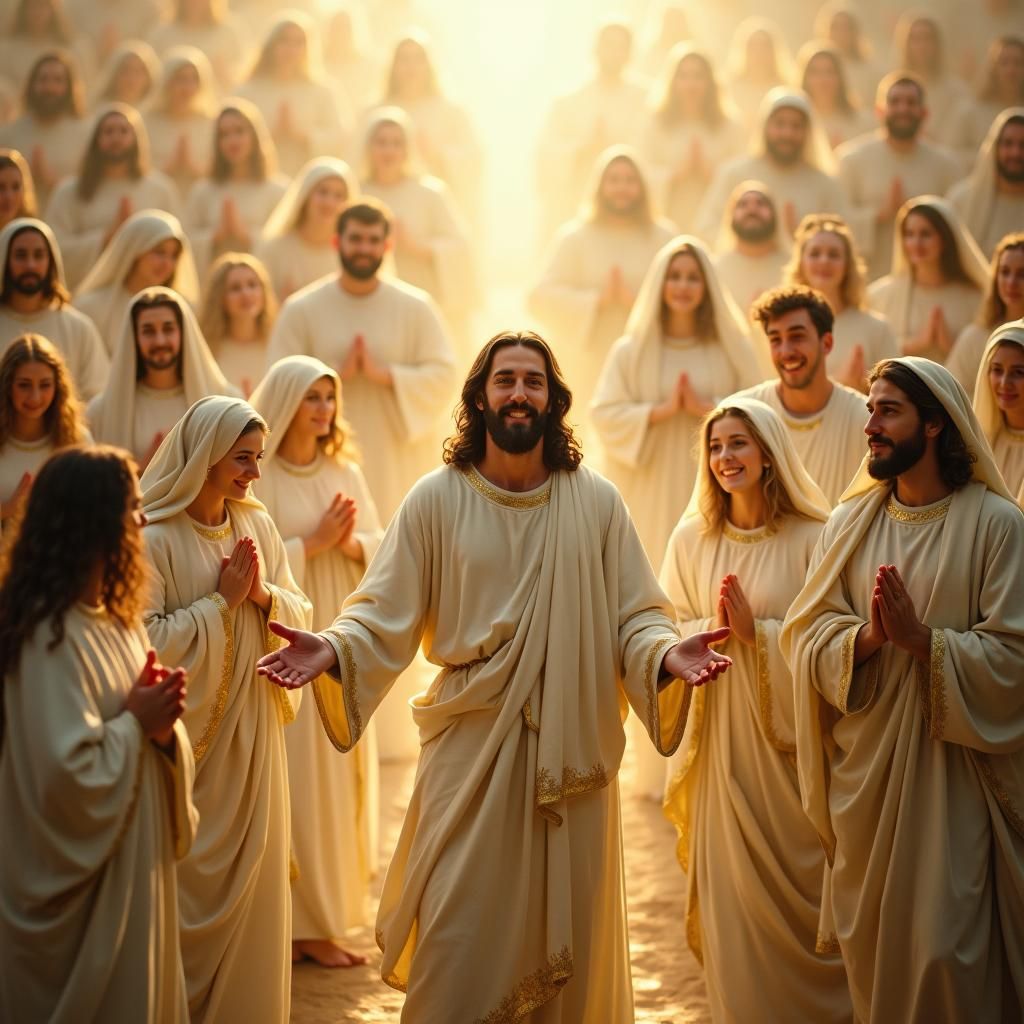 Jesus Surrounded by Saints in Heaven, Neoclassical Style