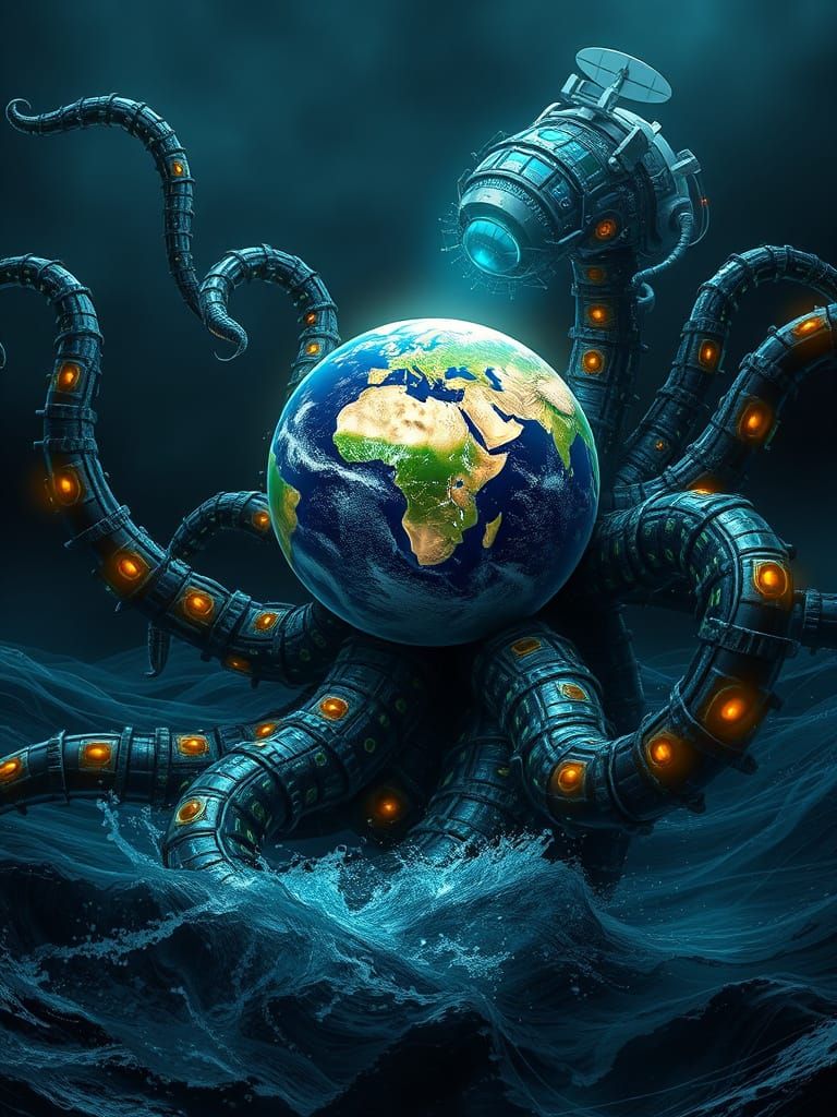 The Great Mechanical Octopus owns the Earth ! ;)