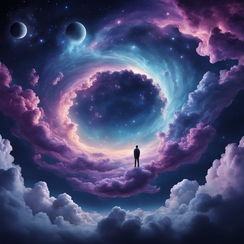 Ethereal Starlight Vortex in Vibrant, Celestial Colors