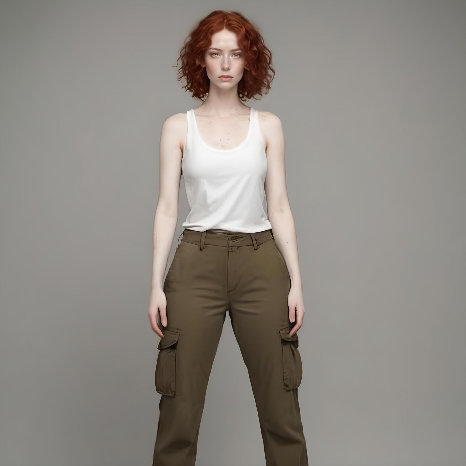 Agitated German-American Woman with Red Hair