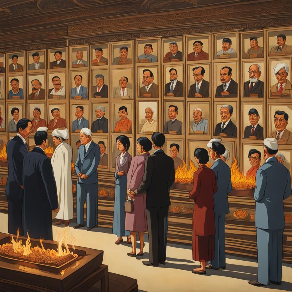 Dark Humor: Caricatures in the Cremation Room