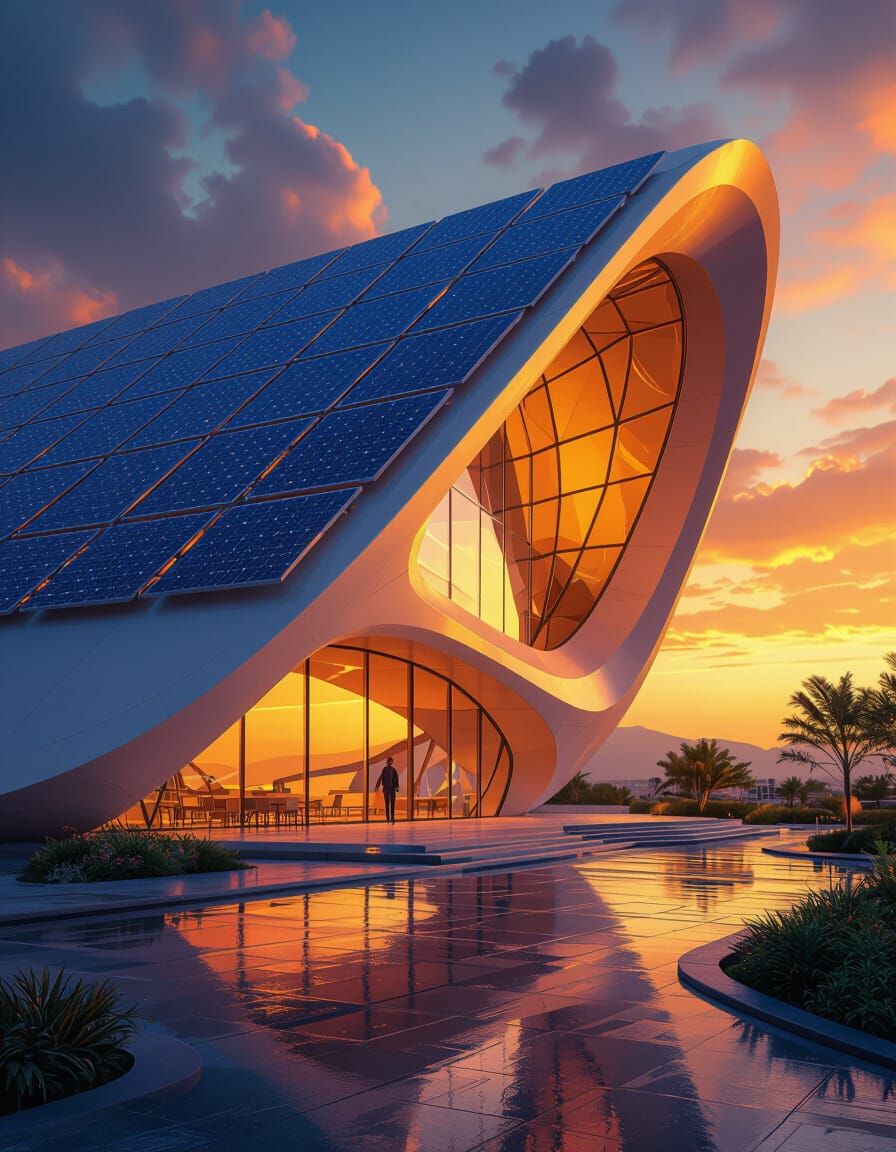 Solar Panels Integrated into Stunning Architecture