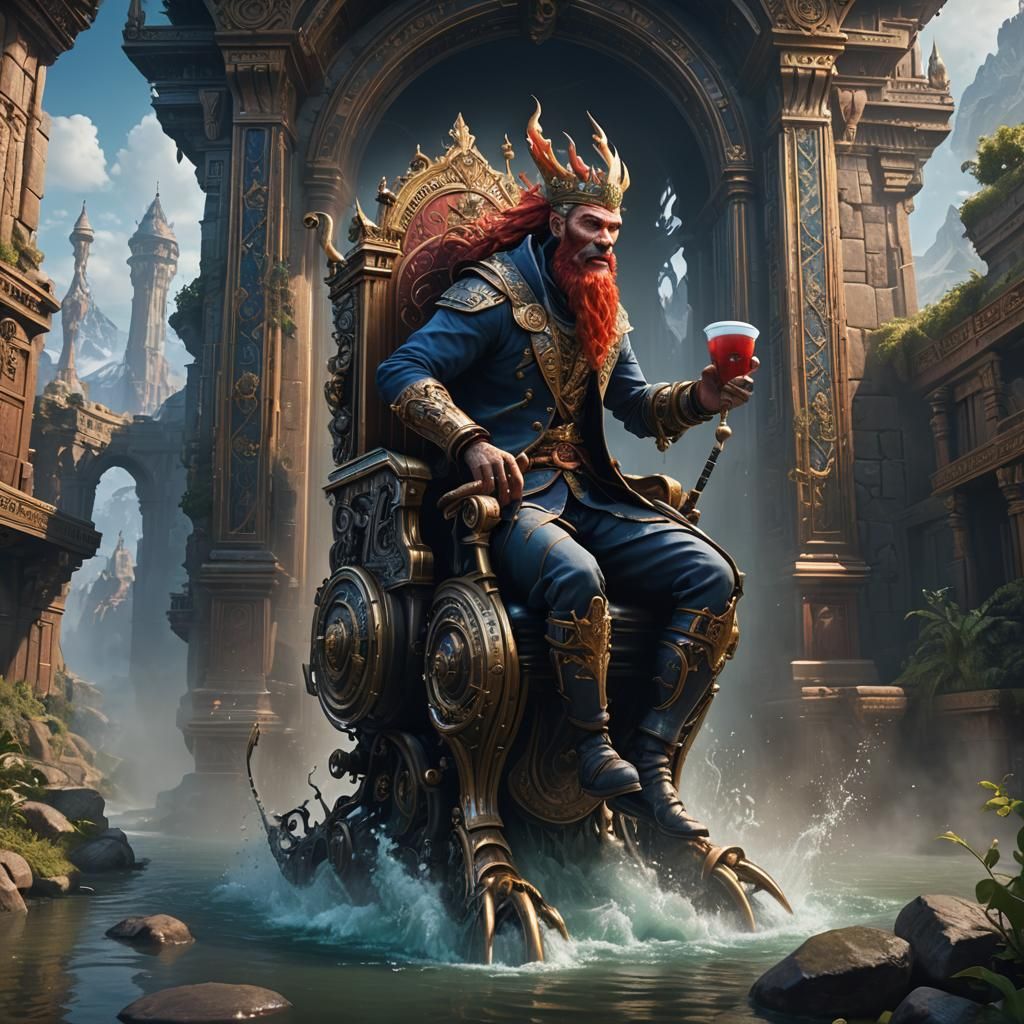 Giga Chad Rides Skibidi Toilet: Fantasy Art