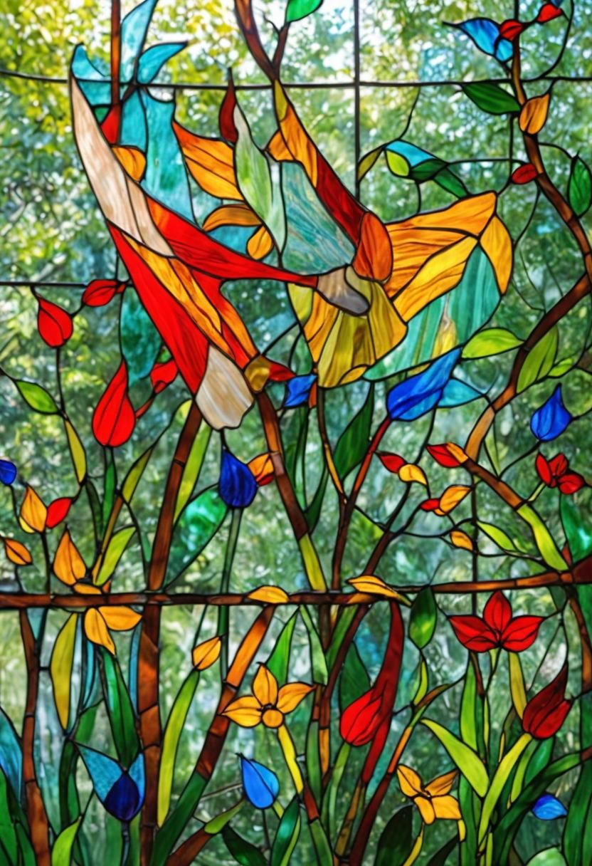 Vibrant Stained Glass Art Design