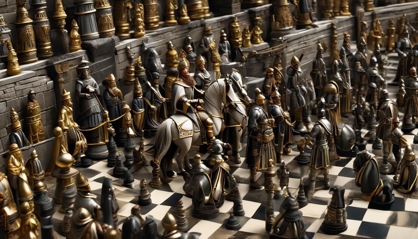 (Chess Personified (((Regal Handsome King))). (((Beautiful G...