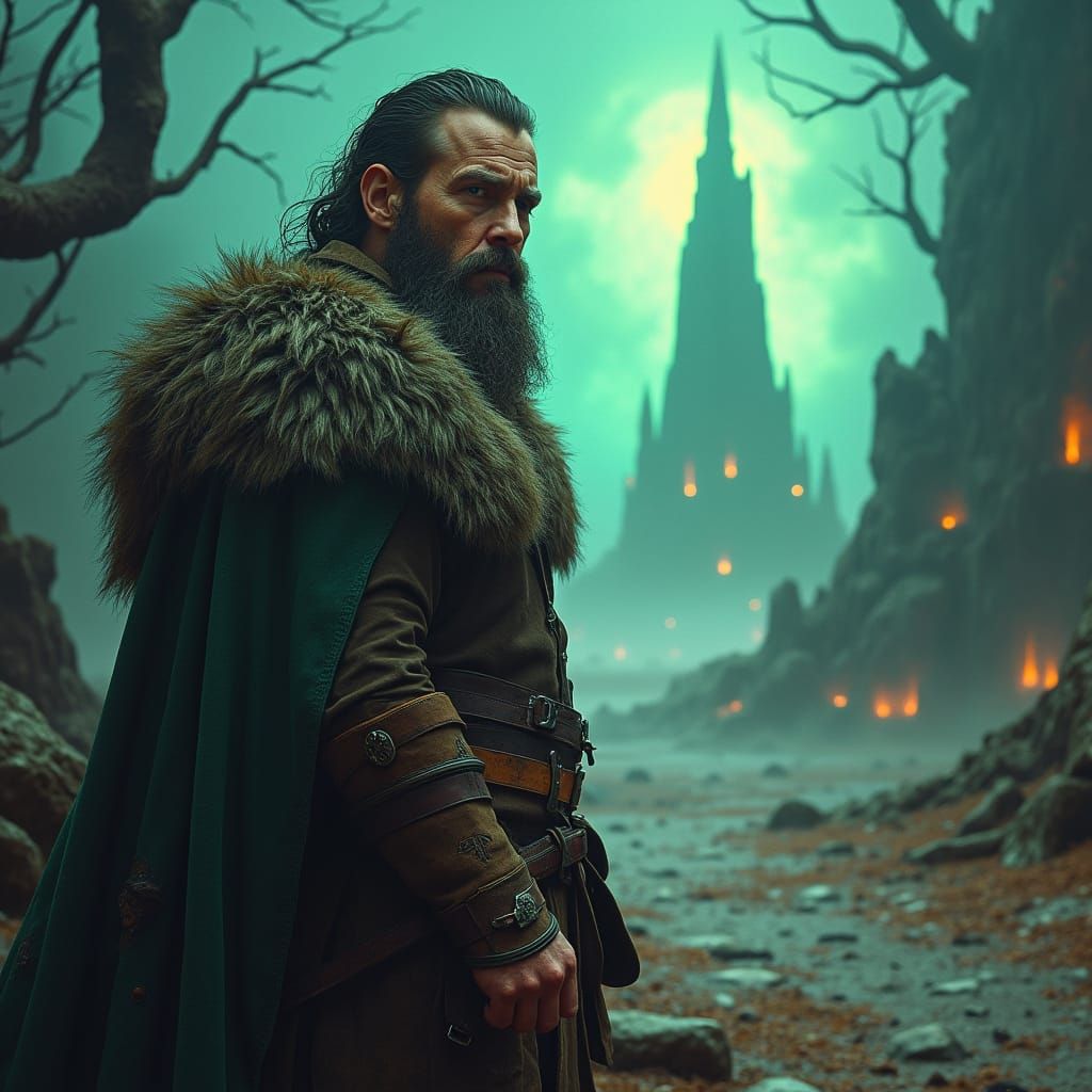 Viking Explorer in Mystical Norse Realm