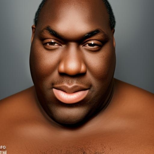 Striking Portrait of a Black Man in Studio Lighting