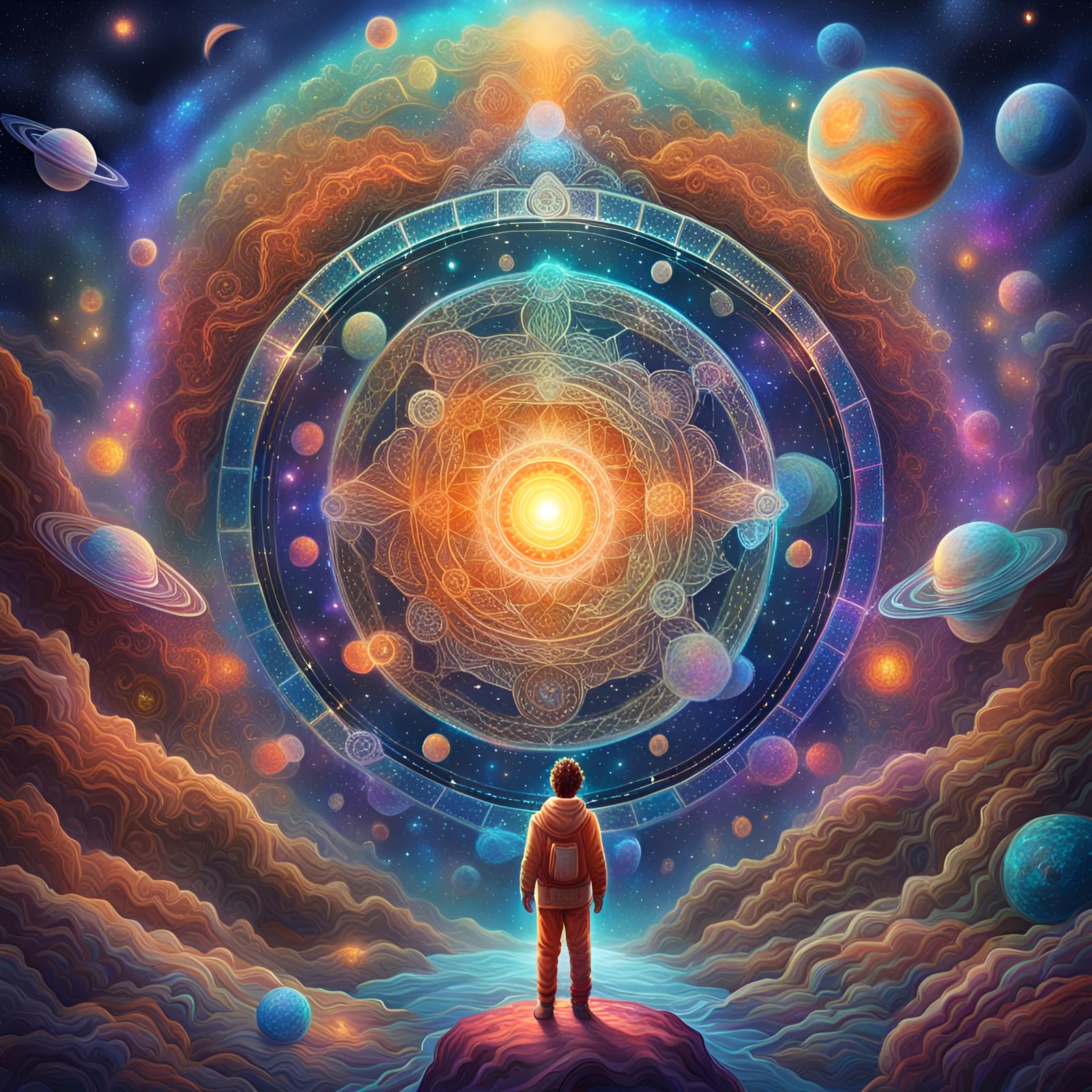 Holographic Cosmic Awakening: A Visionary Illustration