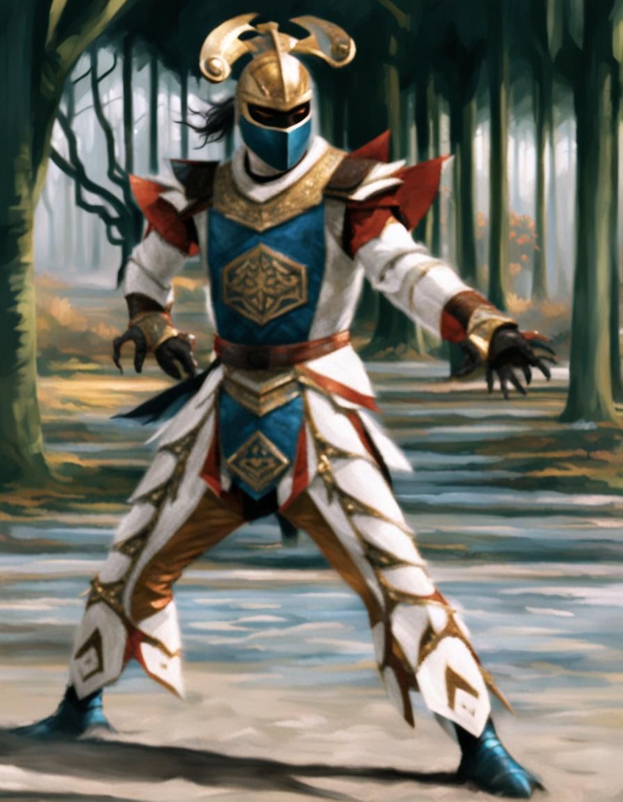 Centipede Ninja Power Ranger in Mystical Forest