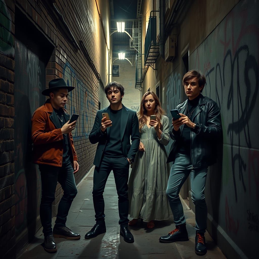 Roguish Urbanites Pose in Dramatic Lighting