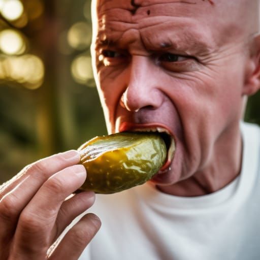 eating a pickle
