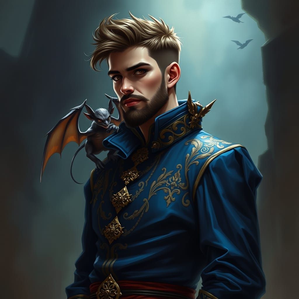 Gothic Warlock with Imp Companion