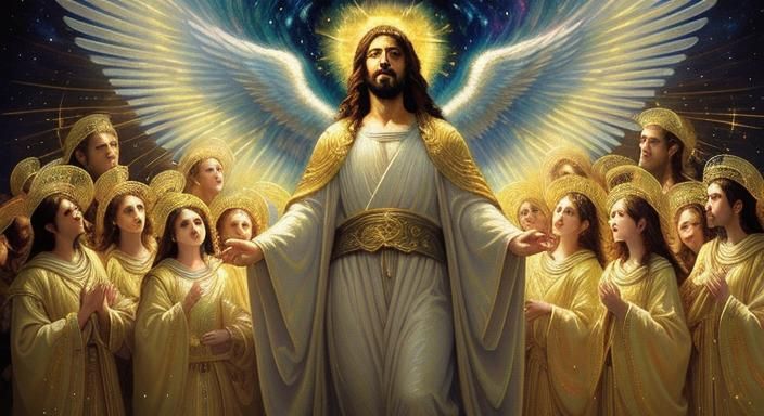 Majestic Divine Ascent in Oil on Canvas