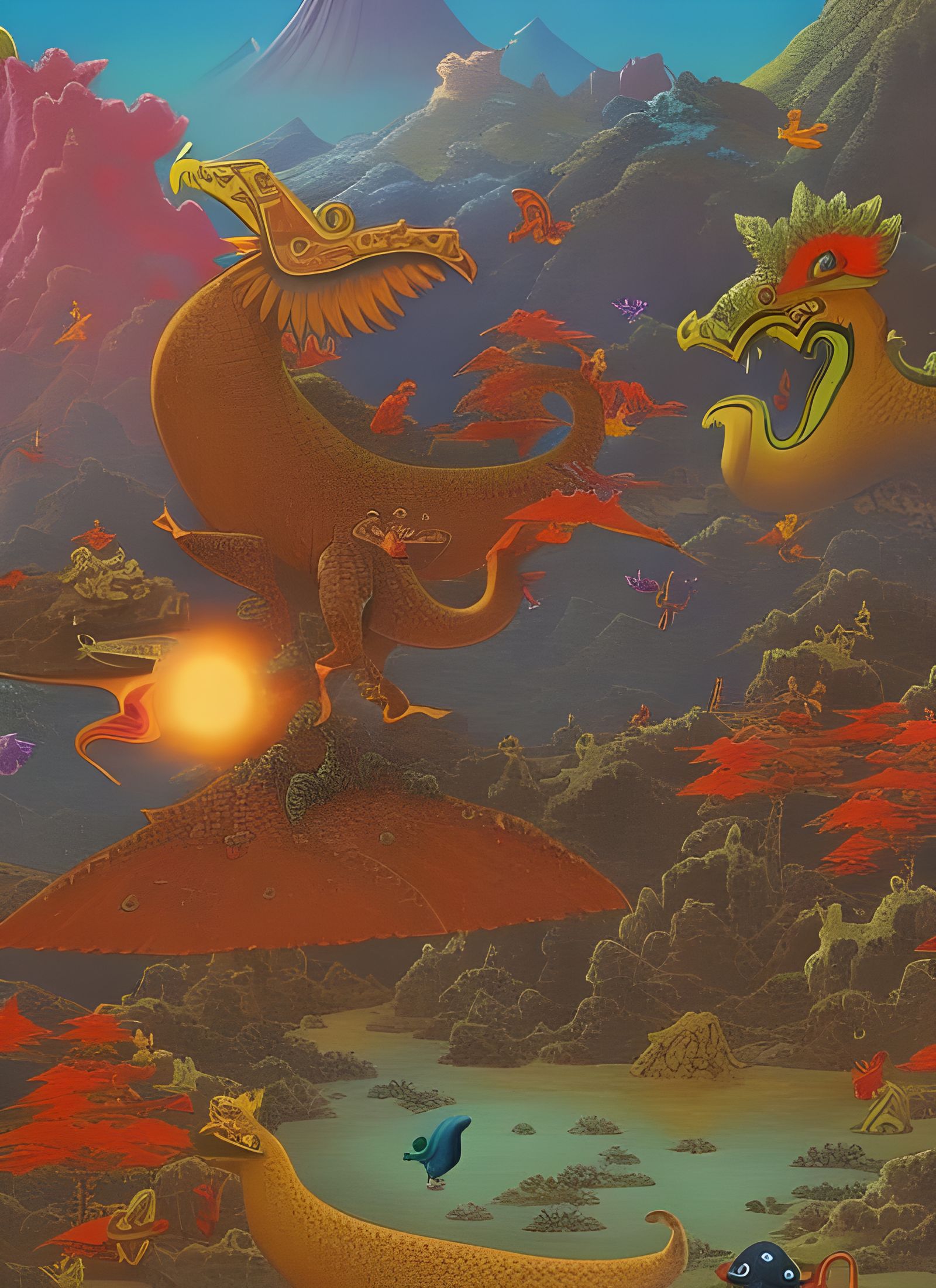 Surreal Mixed-Up World of Fantasy and Color