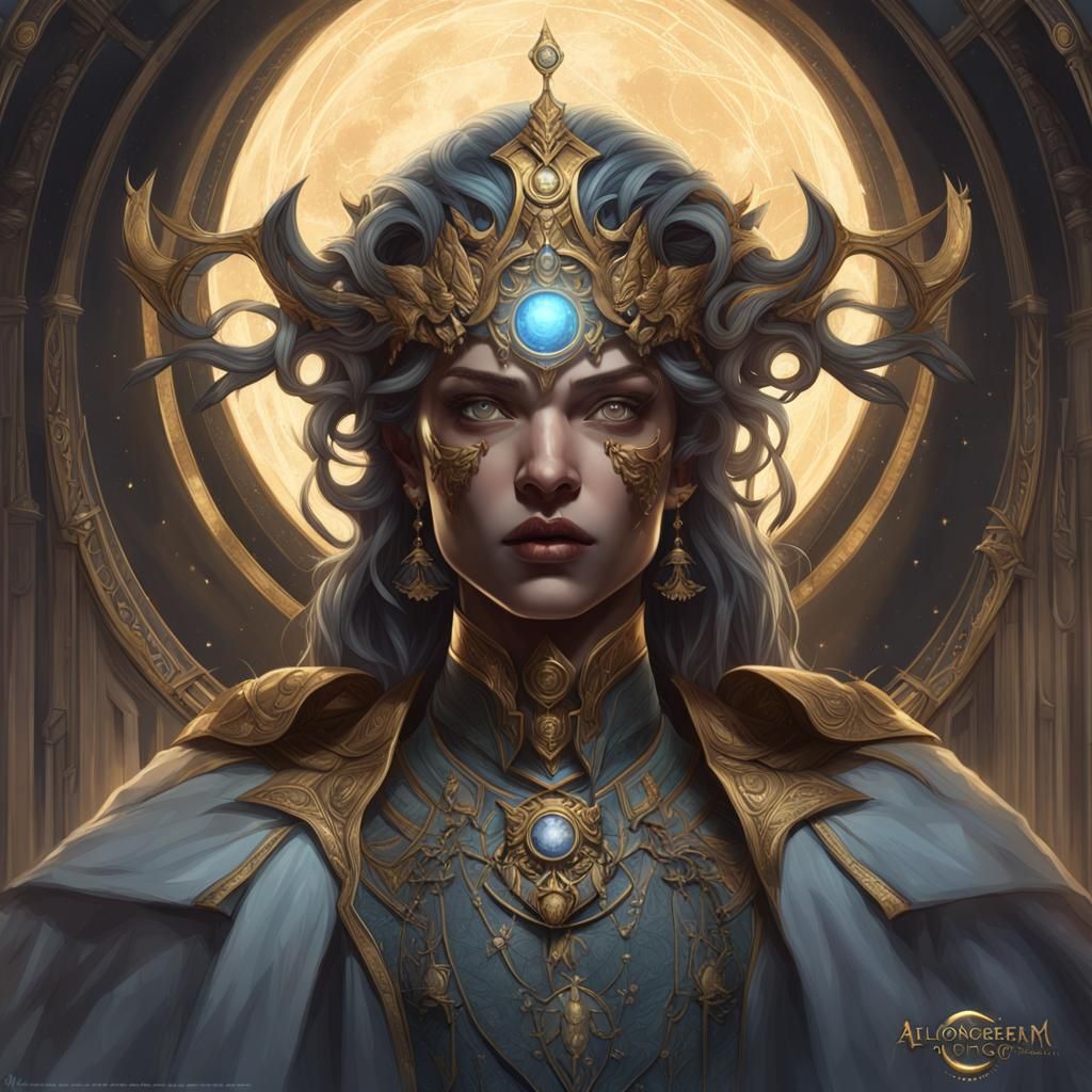 Eclipse Sovereign Portrait in Hyperdetailed Concept Art