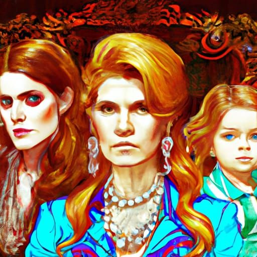 Priscilla & Lisa Marie Presley Portrait in Artstation Style