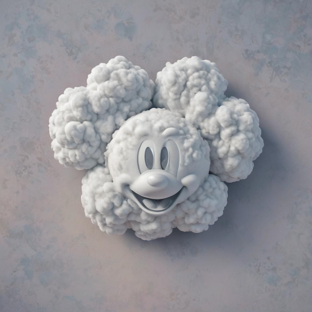 Mickey Mouse Cloud Formation in 3D Digital Art