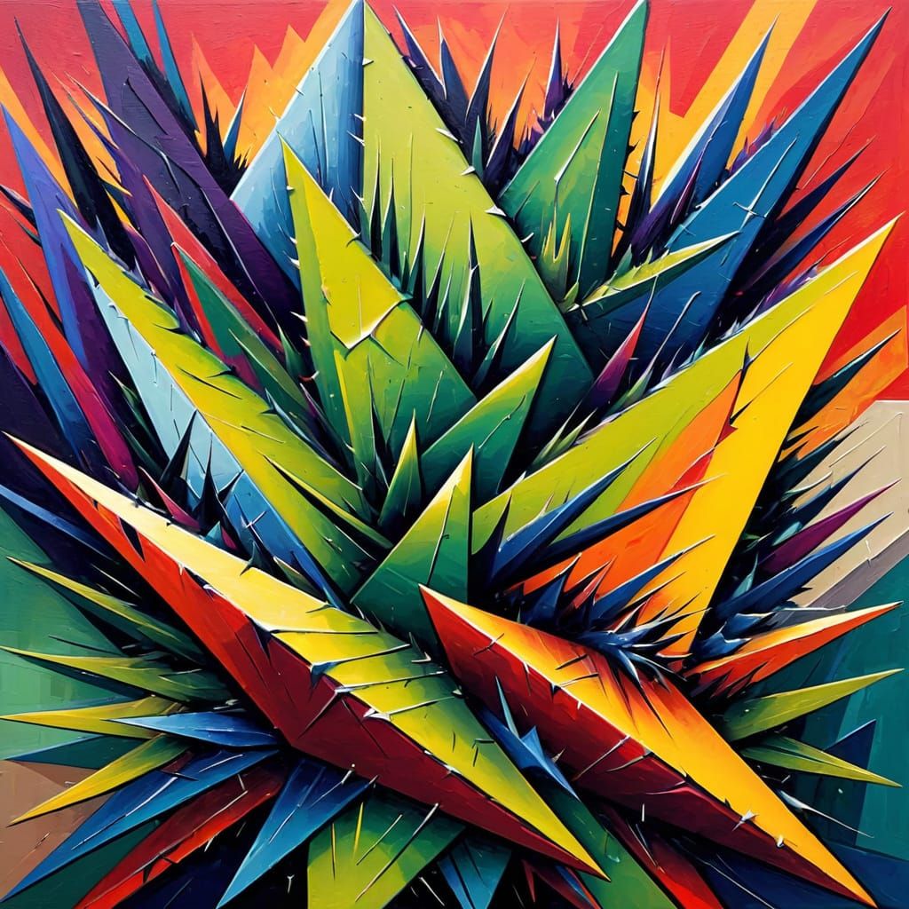 Abstract Anxiety: A Dazzling Display of Contrasting Tones