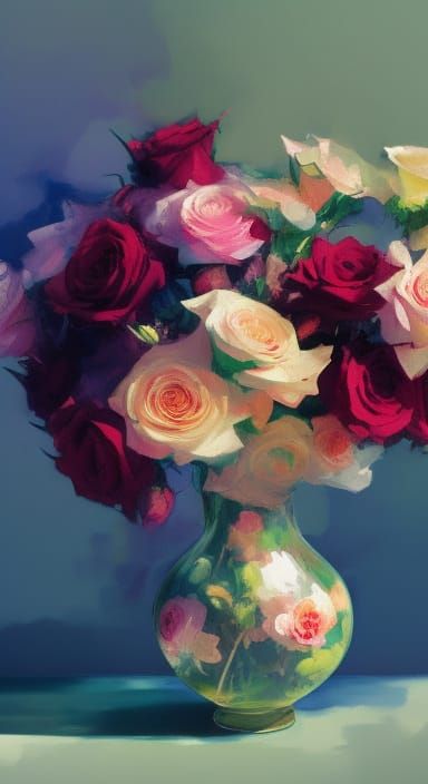 Roses in a Vase